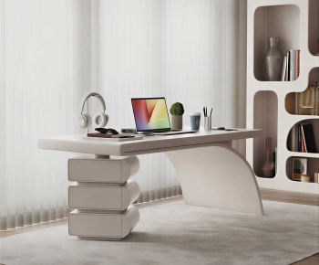 Modern Computer Desk And Chair-ID:234344015