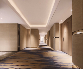 Modern Corridor Elevator Hall-ID:204847103