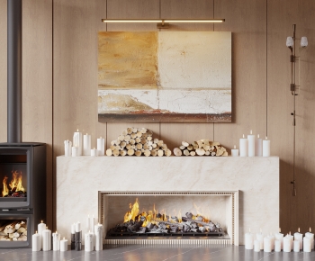 Modern Fireplace-ID:740470941
