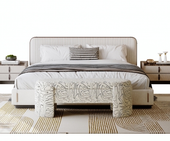 Modern Double Bed-ID:747975117