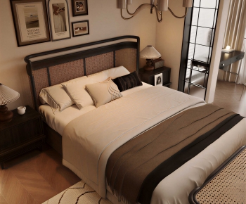 New Chinese Style Double Bed-ID:138080139