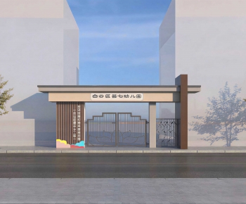 Modern Facade Element-ID:895354037