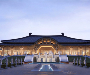 New Chinese Style Building Appearance-ID:335618029