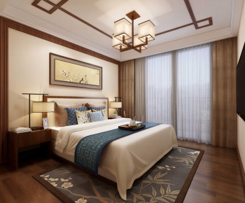 New Chinese Style Bedroom-ID:730880029