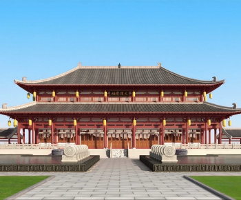 New Chinese Style Building Appearance-ID:764149907
