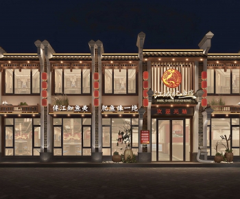 New Chinese Style Facade Element-ID:796746022