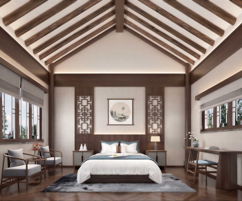 New Chinese Style Bedroom-ID:934994945