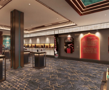 New Chinese Style Exhibition Hall-ID:754299221