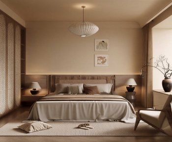 Wabi-sabi Style Bedroom-ID:361591108