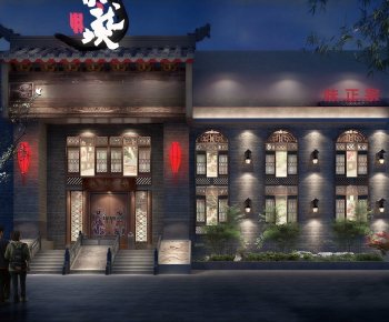 New Chinese Style Facade Element-ID:767318967