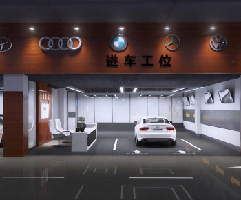 Modern Underground Parking Lot-ID:745217089