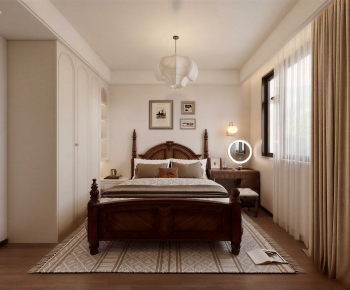 American Style Bedroom-ID:392400032
