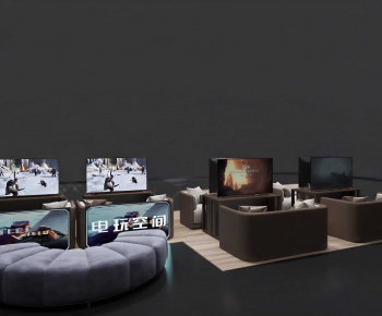 Modern Entertainment Table And Chair-ID:443583012