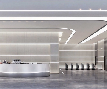 Modern Office Reception Desk-ID:184860943