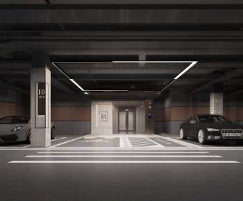 Modern Underground Parking Lot-ID:357526067