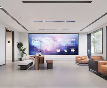 Modern Office Reception Desk-ID:846656087