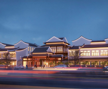 Chinese Style Appearance Of Commercial Building-ID:262993102