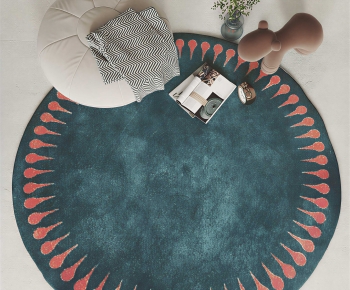 Modern Circular Carpet-ID:737009082