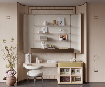 Modern Computer Desk And Chair-ID:777352095