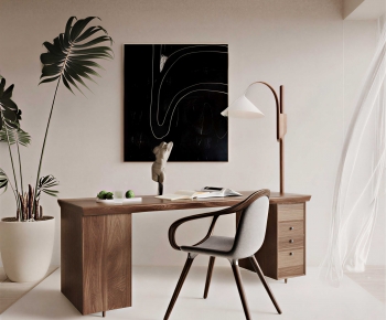 Wabi-sabi Style Computer Desk And Chair-ID:859697106