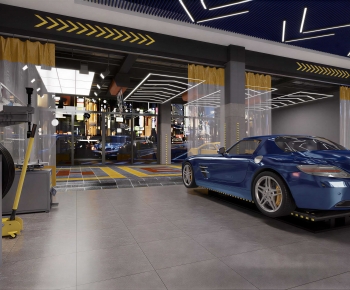 Modern Underground Parking Lot-ID:392718087