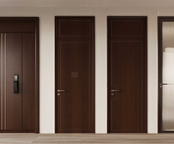 New Chinese Style Single Door-ID:742878914