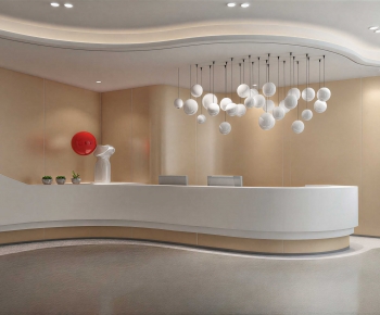 Modern Office Reception Desk-ID:748610028