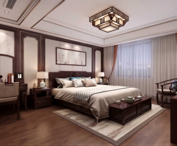 New Chinese Style Bedroom-ID:590802915