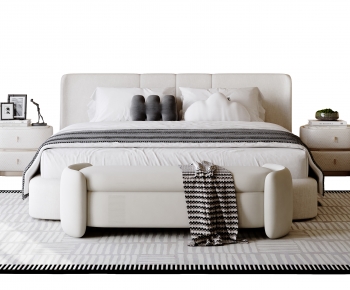 Modern Double Bed-ID:724898101