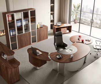 Modern Computer Desk And Chair-ID:619942903