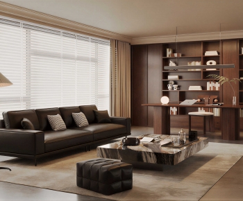 Modern A Living Room-ID:740474946