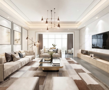 Modern A Living Room-ID:990624905