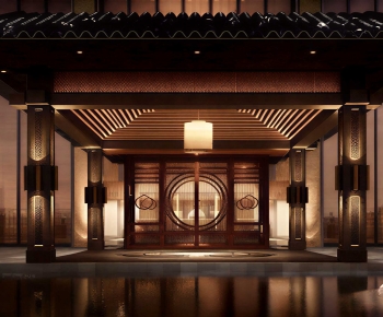 New Chinese Style Facade Element-ID:324985038