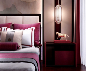 New Chinese Style Double Bed-ID:258774043