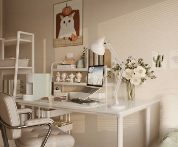 Modern Computer Desk And Chair-ID:888880978