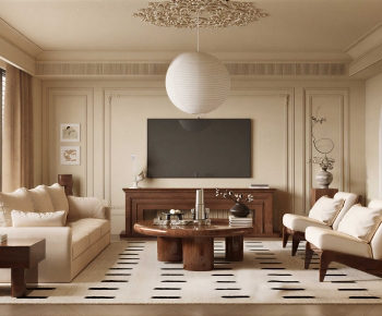 French Style A Living Room-ID:129204996