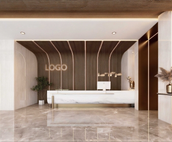 Modern Office Reception Desk-ID:654191976
