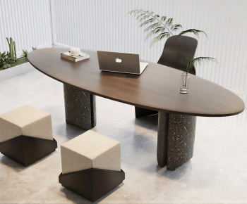 New Chinese Style Computer Desk And Chair-ID:487721928