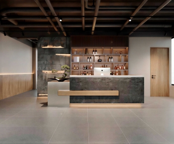 Modern Office Reception Desk-ID:195065987