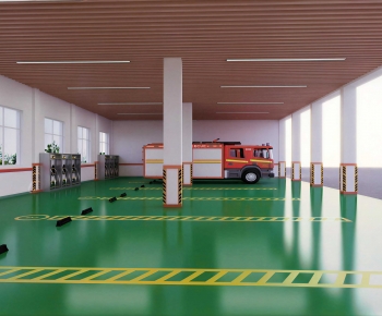 Modern Underground Parking Lot-ID:730566988