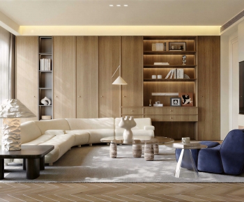 Modern French Style Wabi-sabi Style A Living Room-ID:549031021