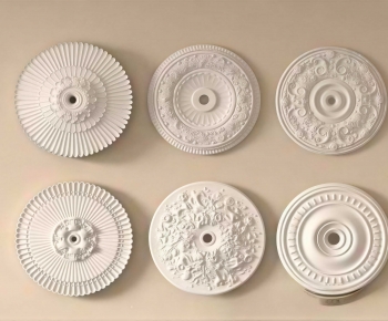 European Style Plaster Carved Top Plate-ID:971052893