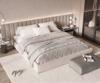 Modern Double Bed-ID:582576998