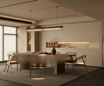 New Chinese Style Dining Room-ID:641844991