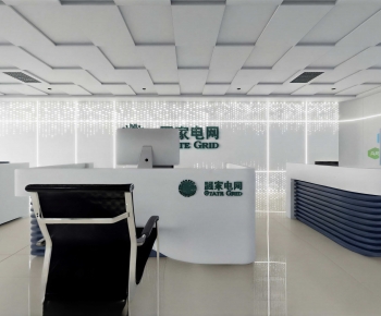 Modern Office Reception Desk-ID:712074043