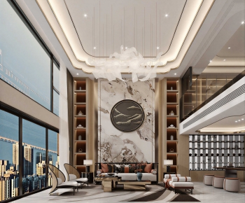 New Chinese Style A Living Room-ID:452903995