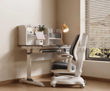Modern Computer Desk And Chair-ID:105360986