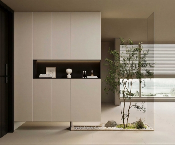 New Chinese Style Entrance Cabinet-ID:252194886