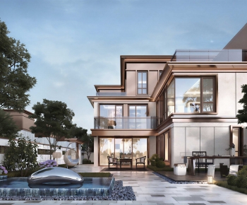 New Chinese Style Villa Appearance-ID:569824936