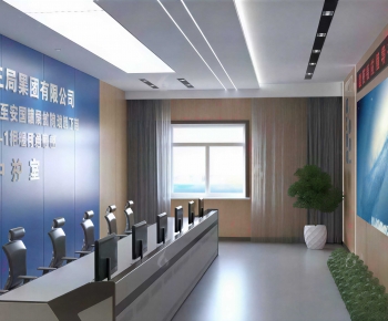 Modern Office Reception Desk-ID:280560026